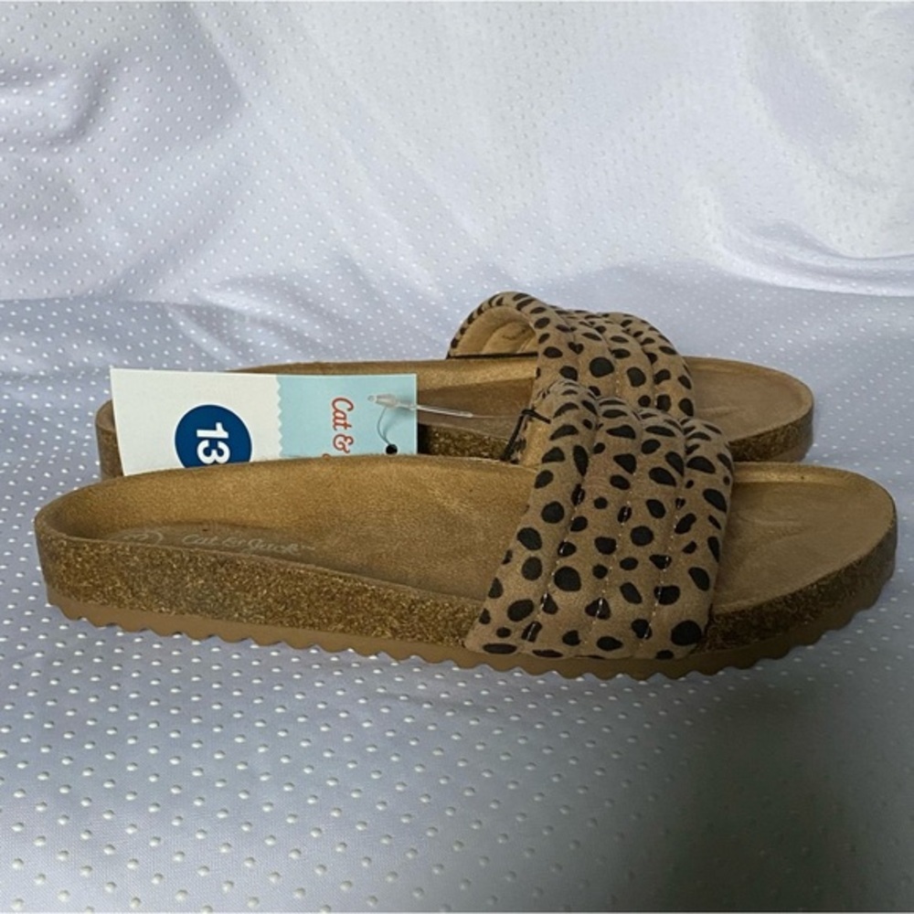 Cat And Jack Shoes Girls Size 13 Slip On Animal Print New With‎ Tags